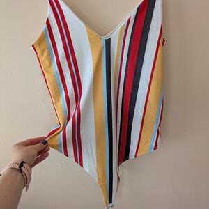 Cute Striped Multicolor Bodysuit S
